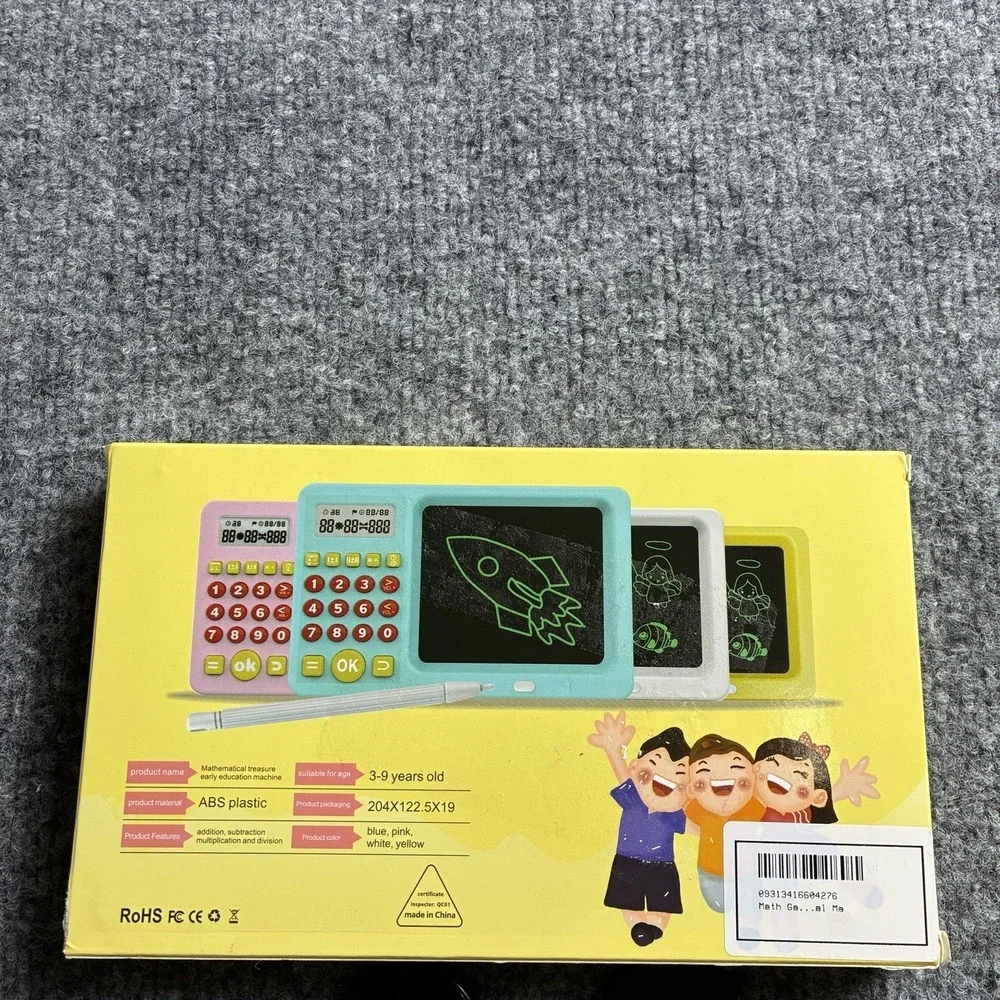 Kids Early Education Math Machine LCD Writing Tablet Digital Calculator Toy Pen